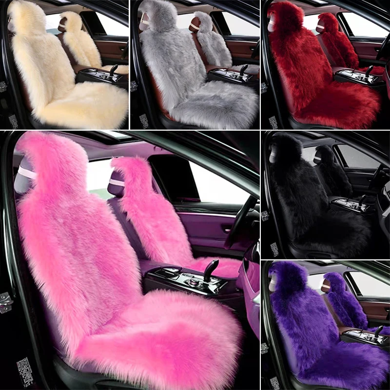 

New Faux Fur Full Car Cushion Universal Size for All Types of Seats Plush Auto Front Rear Seat Protector Cover Nissan Qashqai