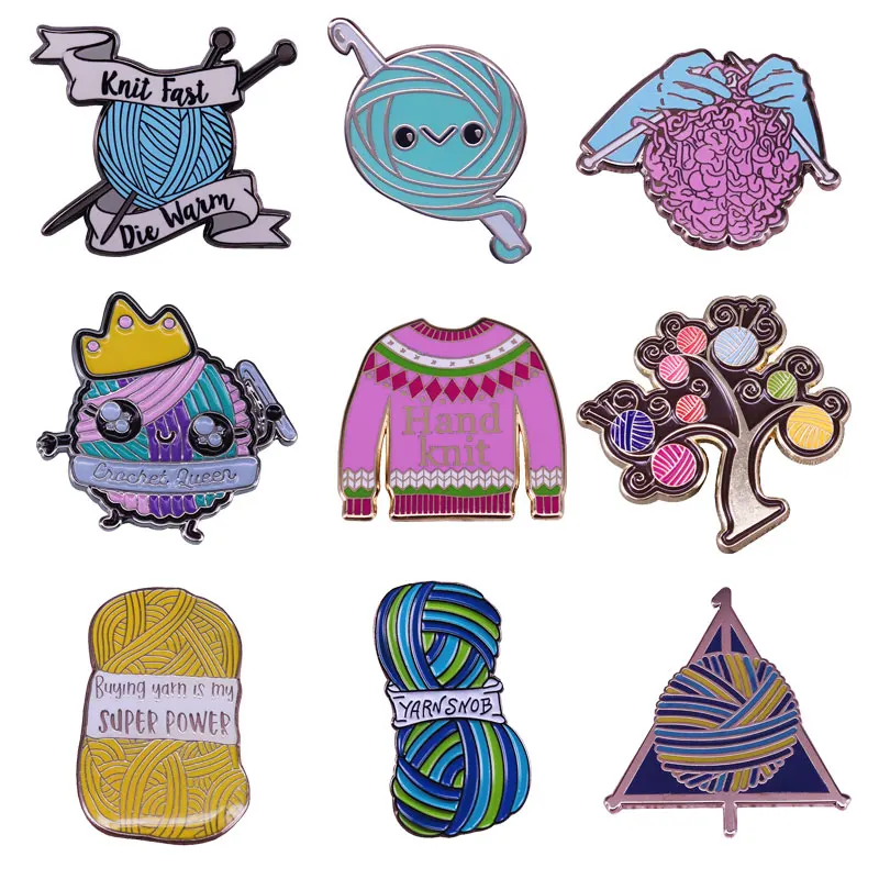

Interesting Sweater Ball Lapel Brooch Originality Metal Enamel Badge Collect Denim Jacket Backpack Pin Decoration Give Fans Gift