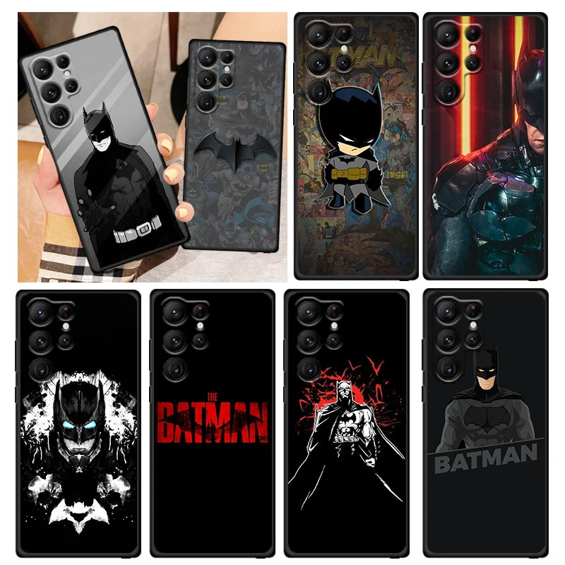 

Superhero Batman Anime Art Phone Case For Samsung Galaxy S23 S22 S21 S20 FE S10 S10E S9 Plus Ultra Pro Lite 5G Black FUnda