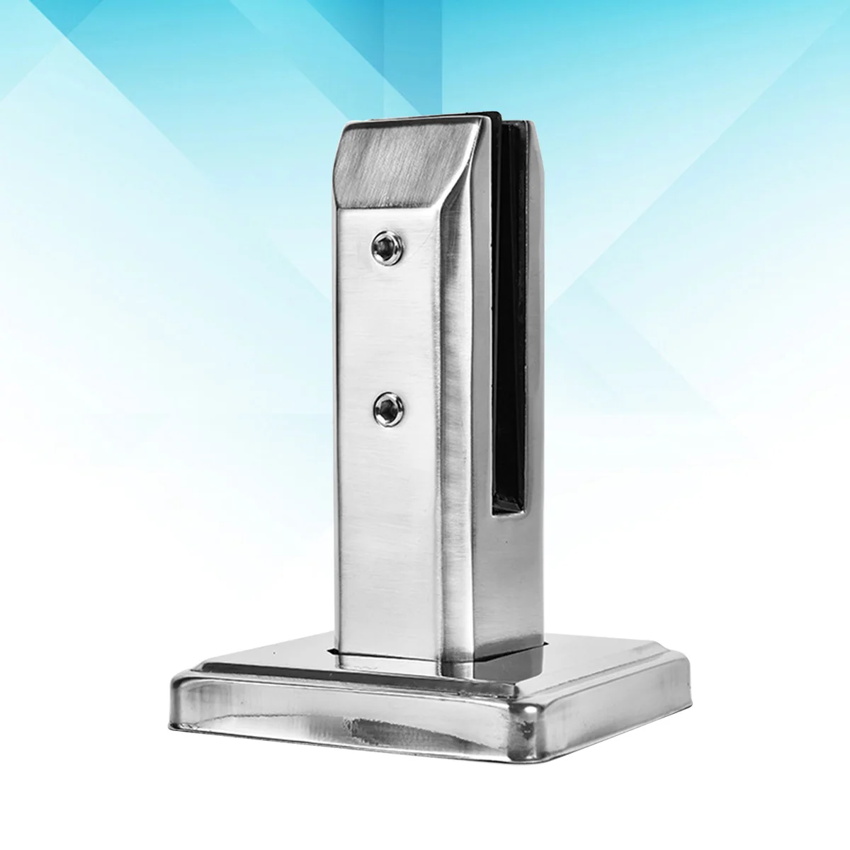 

Glass Bracket Stainless Steel Glass Clamp Square Shelf Holder Bracket with Lid and Screw Floor Mounted Supports for Stair