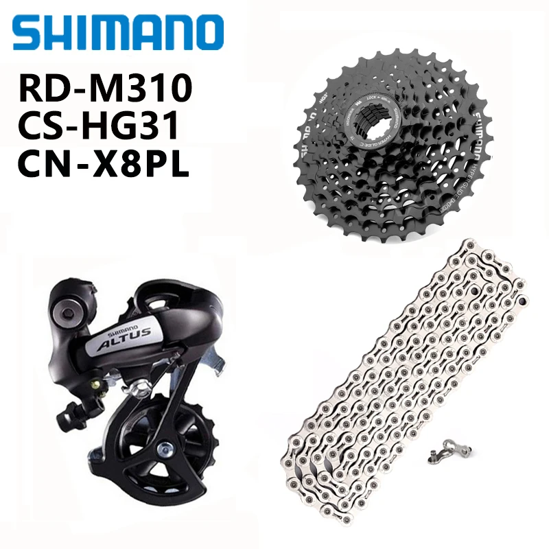 

Altus RD-M310 8 Speed Groupset HG31-8 кассета 8V 32T 34T X8PL Chain M310 переключатель передач для горного велосипеда 8 S комплект SHIMANO оригинал