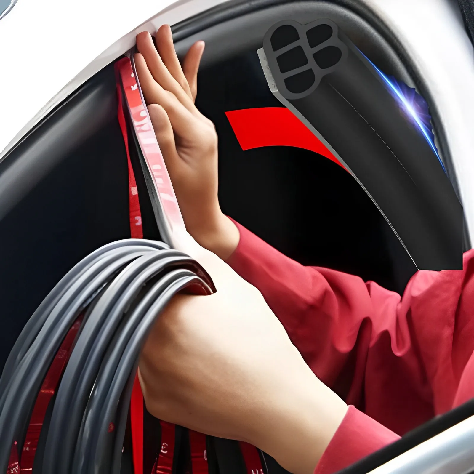

5/10M B Shape Type Car Door Seal Strip EPDM Rubber Noise Insulation Anti-Dust Soundproof Car Seal Strong Adhensive