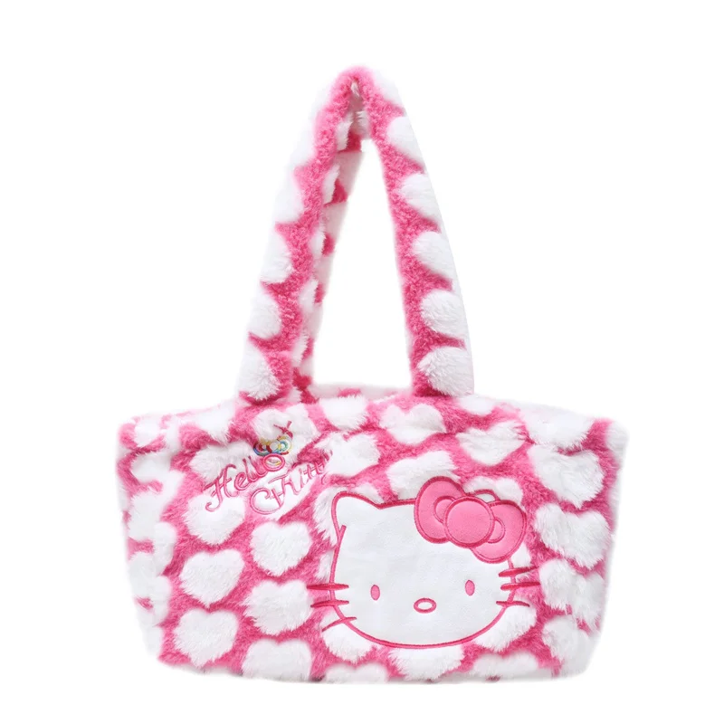 

Hello Kitty Y2K Jk Lolita Sanrio сумка кавайная вместительная сумка для хранения на осень и зиму плюшевая Сумка-Кроссбоди Милая кошка Kt