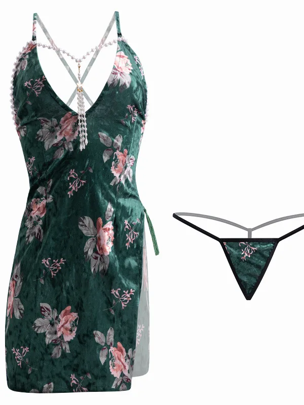 Пикантное платье в китайском стиле с высокой талией и разрезом Китайская