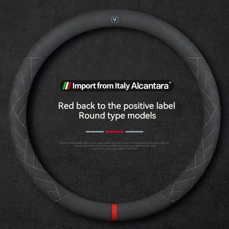 

Car 3D Changan Logo Alcantara Steering Wheel Cover For UNI-K UNI-T CS15 CS35 CS55 CS75 PLUS CS85 Coupe CS95 Alsvin CX70
