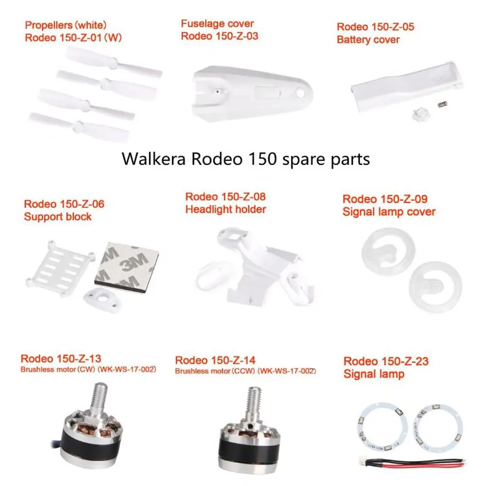 

Walkera Rodeo 150 spare parts blade motor shell ESC etc Accessories Collection