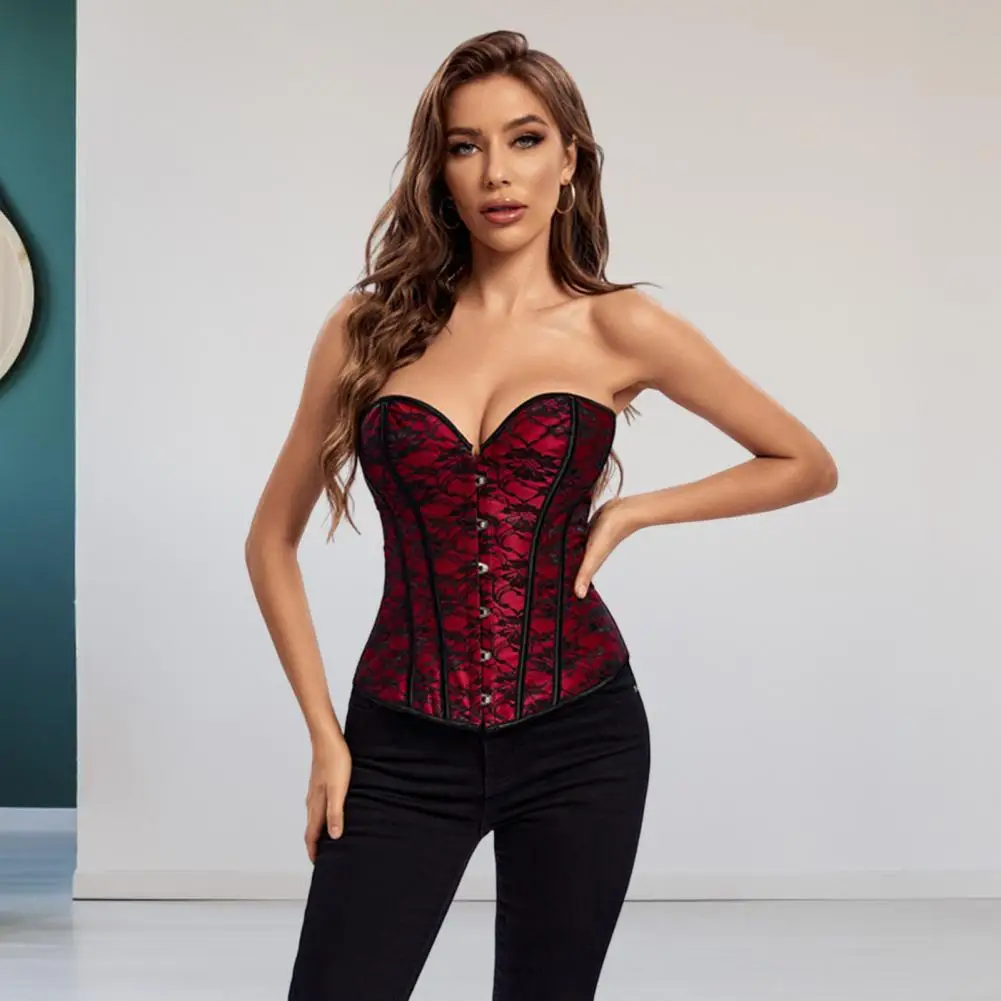 

Slim Fit Fashion Plus Size Front Closure Adjustable Waist Bustiers Shapewear Waist Cincher Sleeveless for Dating