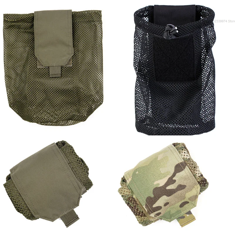 

Military Dump Drop Pouch Tactical EDC Molle Mesh Bag Airsoft Foldable Magazine Ammo Mag Pouches Storage Recycling Gear