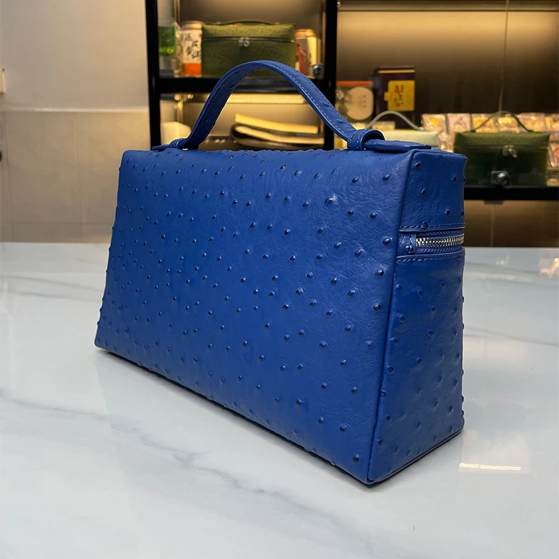 

Master 2023 new all-season universal leather ostrich-print large capacity detachable shoulder strap women multi-purpose handbag