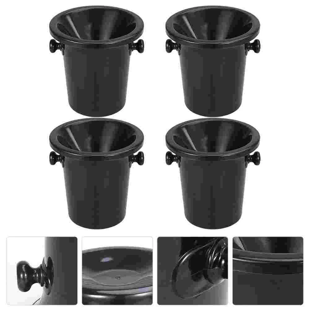 

4Pcs Tasting Party Spitting Buckets Western Style Spitting Buckets (Black)