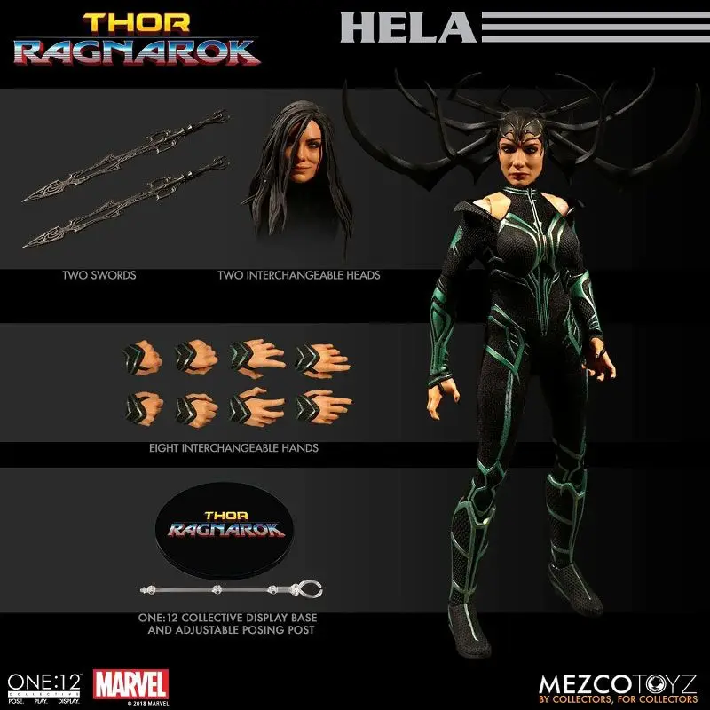 

Original MEZCO ONE:12 Collective Thor Ragnarok Hela 1/12 In Stock Anime Action Collection Figures Model Toys