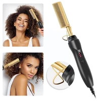 hair straightener electric straightening comb hot heating comb corrugation curler curling straight iron comb hair styler ha u2k6