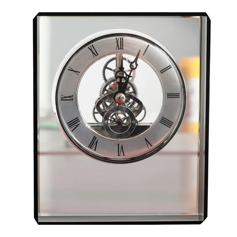 

Mechanical Clock Decoration Home Decoration Living Room Creative Desktop Crystal Clock American Wine Cabinet Crafts