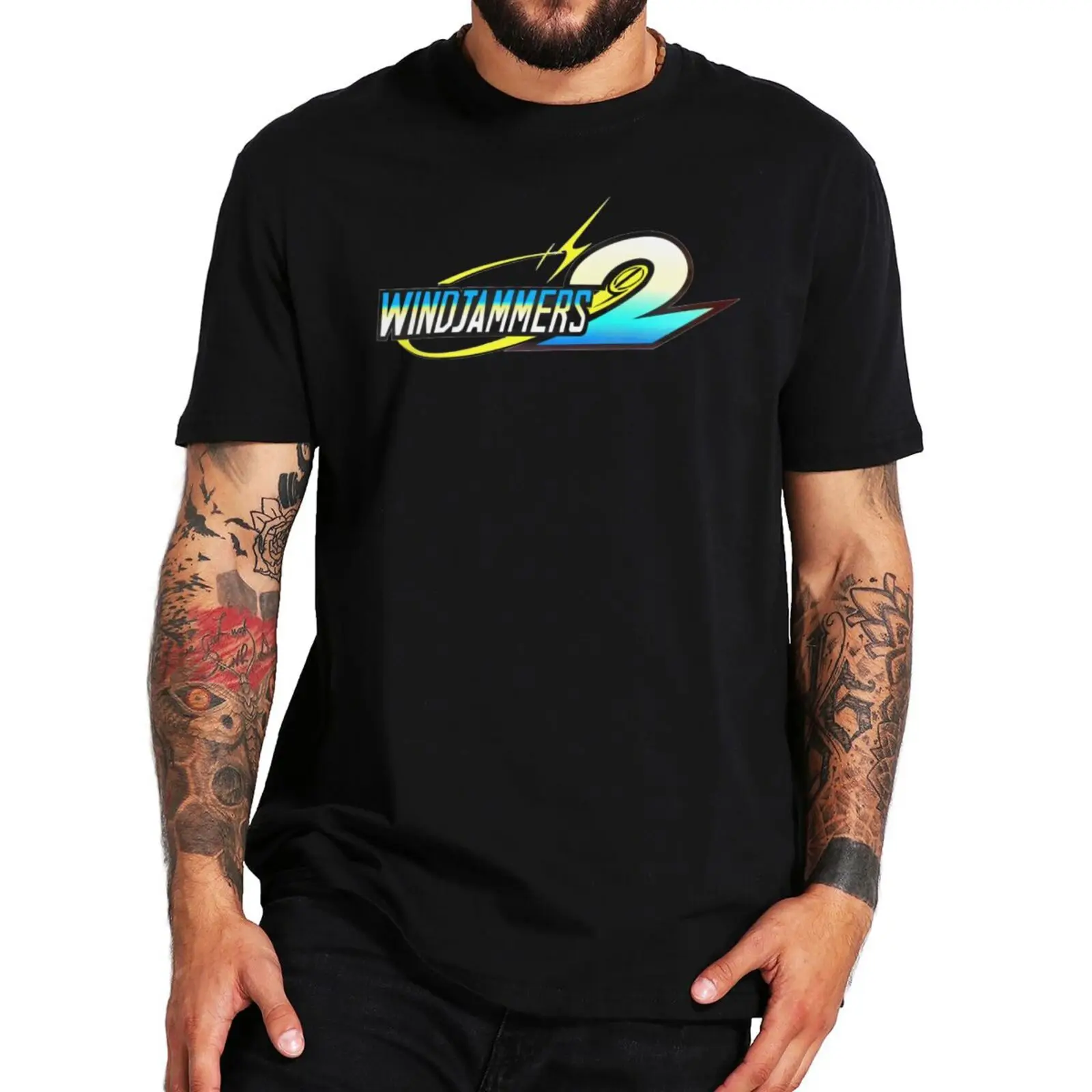 

Windjammers 2 T Shirt 2022 Sports Games Lovers Short Sleeve Summer EU Size Casual Soft 100% Cotton Men T-shirt