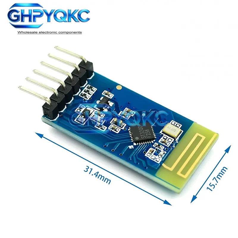 Фото GHPYQKC JDY-33 Двухрежимный последовательный порт Bluetooth SPP, совместимый с HC-05/06 /JDY-31/30, Bluetooth 3.0 (рабочий модуль) №4