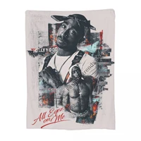 star 2pac sherpa blankets tupac 3d flannel fleece throw blankets for couch sofa bed customize your picture