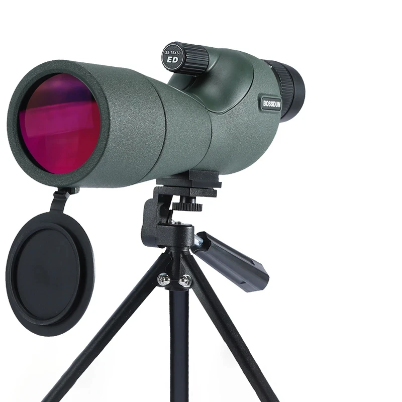 

25-75x ED Zoom Monocular Spotting Scope Powerful Telescope Bak4 Prism Waterproof W/Tripod for Camping Bird Watching Shooting