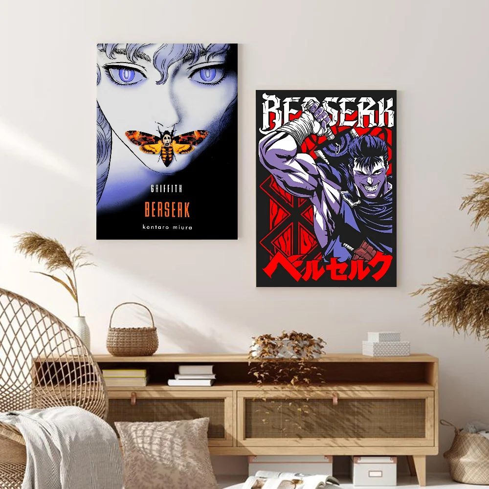 Kentaro Miura Berserk Anime Posters Sticky Whitepaper Prints Artwork Kawaii Room Decor