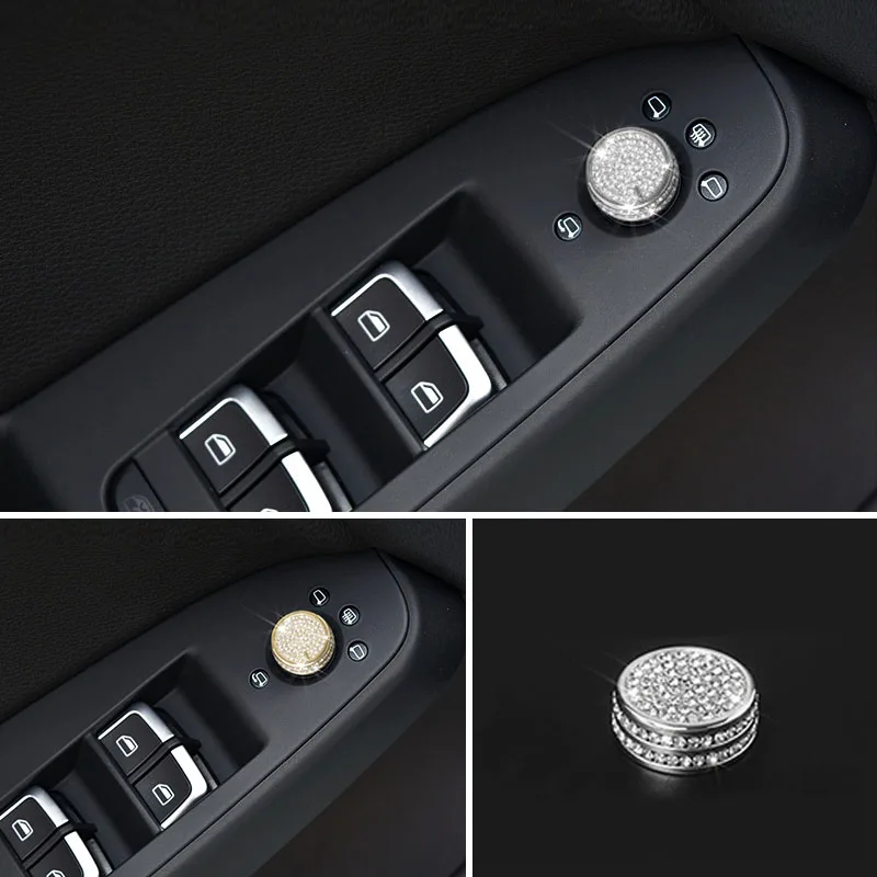 

For Audi Q5 09-17 Crystal Style Drive Door Button Switch Case Cover Trim