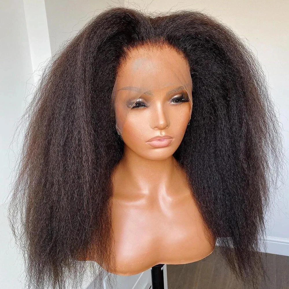 

Kinky Straight Human Hair Wig 13X4 Transparent Lace Frontal Wig Curly Human Hair Wigs Lace Closure Human Hair Wig For Woman 180%