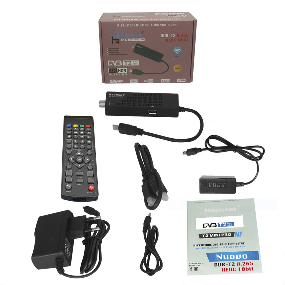 New Digital Terrestrial Decoder HD TV Set-Top Box DVB T2 USB 2.0 1080p Tuner Case Television H.264/H.265 Multimedia Accessory |