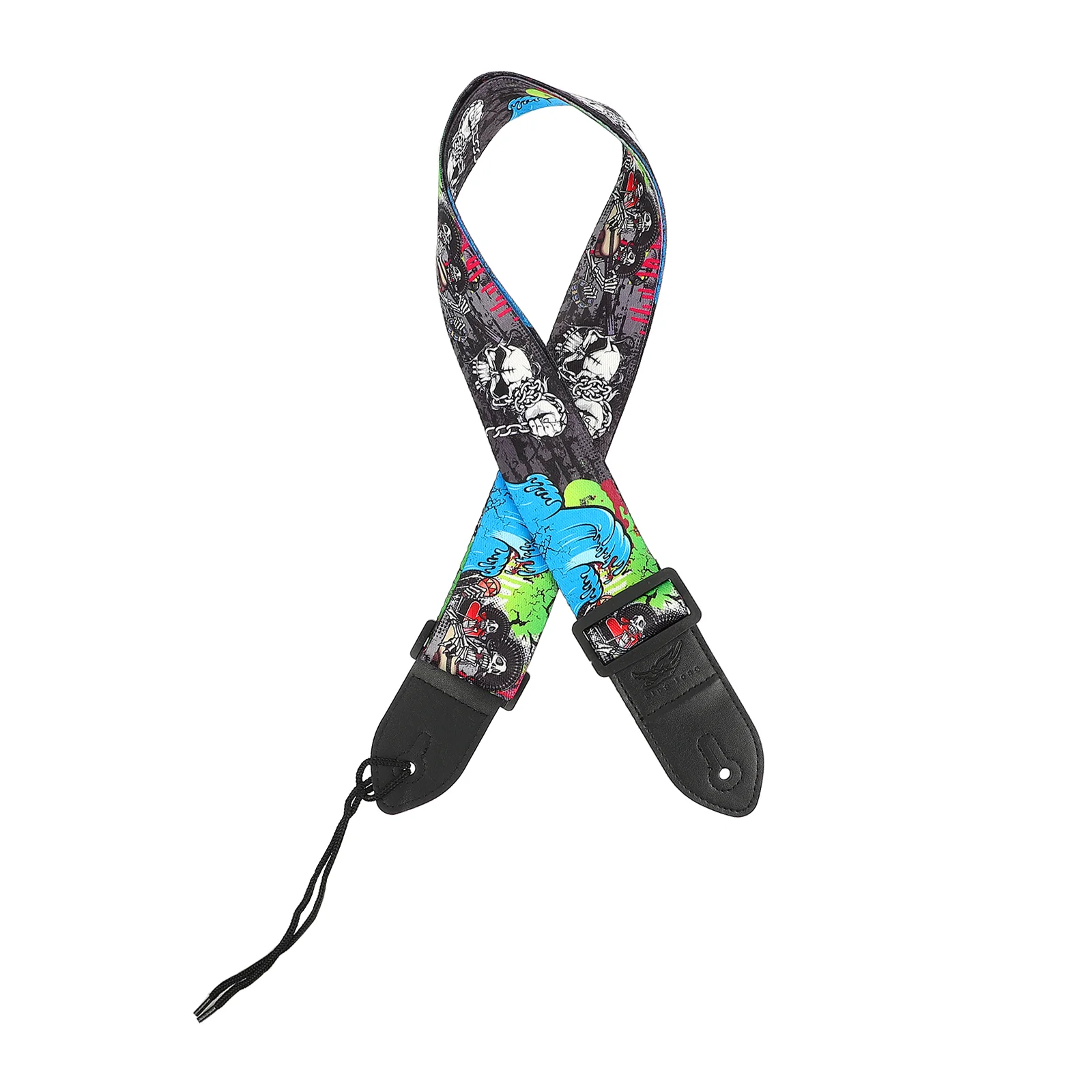 

1Pc Exquisite Guitar Belt Printed Guitar Strap Guitar Accessory (Blue Grey)