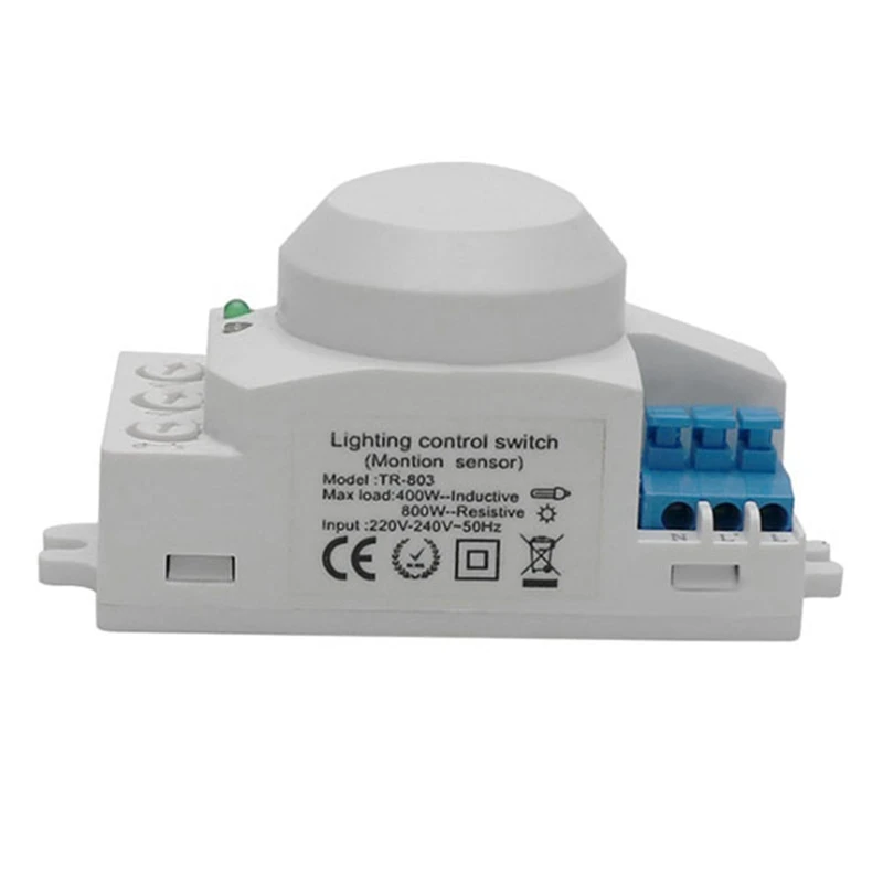 

3X 5.8Ghz HF System LED Microwave 360 Degree Motion Sensor Light Switch Body Motion Detector,White