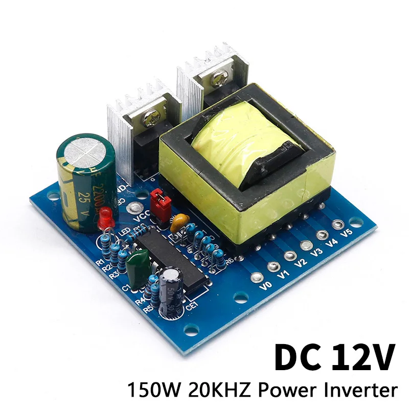 

150W Car DC 12V to AC 110V 220V 20KHZ Power Inverter Charger Converter Boost Board high frequency square wave