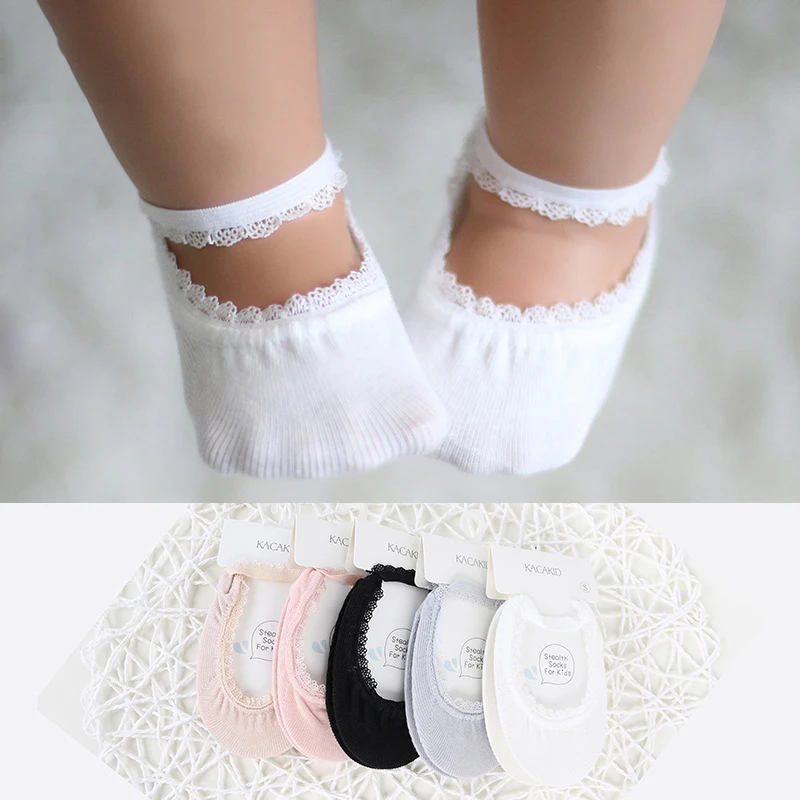 

Мягкие хлопковые носки для новорожденных, летние однотонные детские носки принцессы для маленьких девочек, нескользящие носки с резиновой подошвой для младенцев