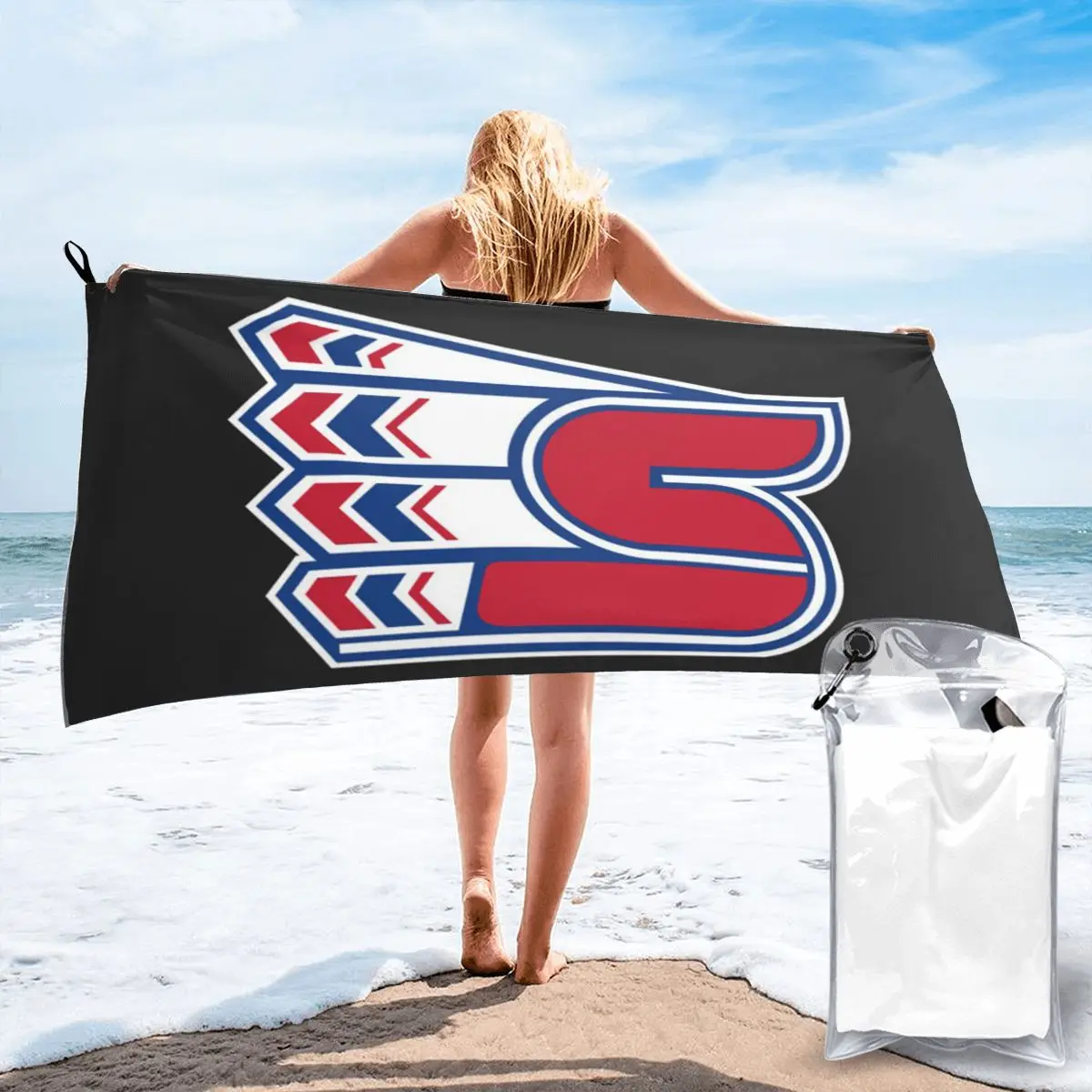 

Spokane Chiefs Poly Cotton Bath Towel Towel Large Beach Towel Bathroom Accessories Outdoor Travel Portable Quick drying Durable