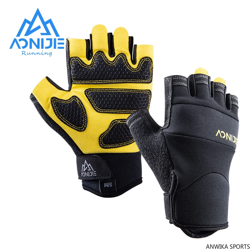 

Летние легкие спортивные перчатки AONIJIE M54 с открытыми пальцами, дышащие перчатки для бега, фитнеса, велоспорта, тренажерного зала, тяжелой ат...