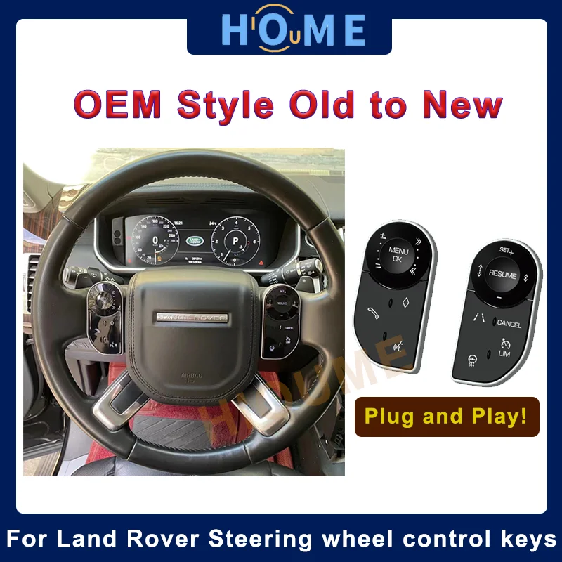 Car Steering Wheel Touch Buttons For Land Rover Range Rover Vogue HSE Sport Discovery 5 LR5 L405 L494 2013-2017 Control Keys