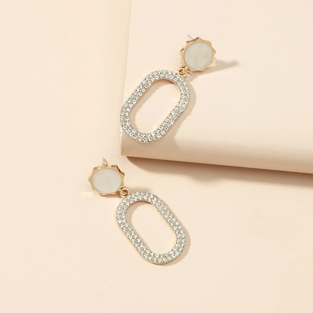 

Корейские серьги Vonmoos для женщин, геометрические темпераментные серьги-гвоздики, эффектные Роскошные Модные Винтажные Ювелирные украшения...