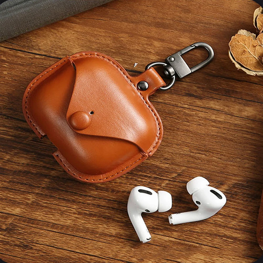 

Кожаный чехол для беспроводных наушников с Bluetooth для AirPods Pro, оригинальный защитный чехол для Apple Airpods 2, 3, air pods 3, 2 чехла
