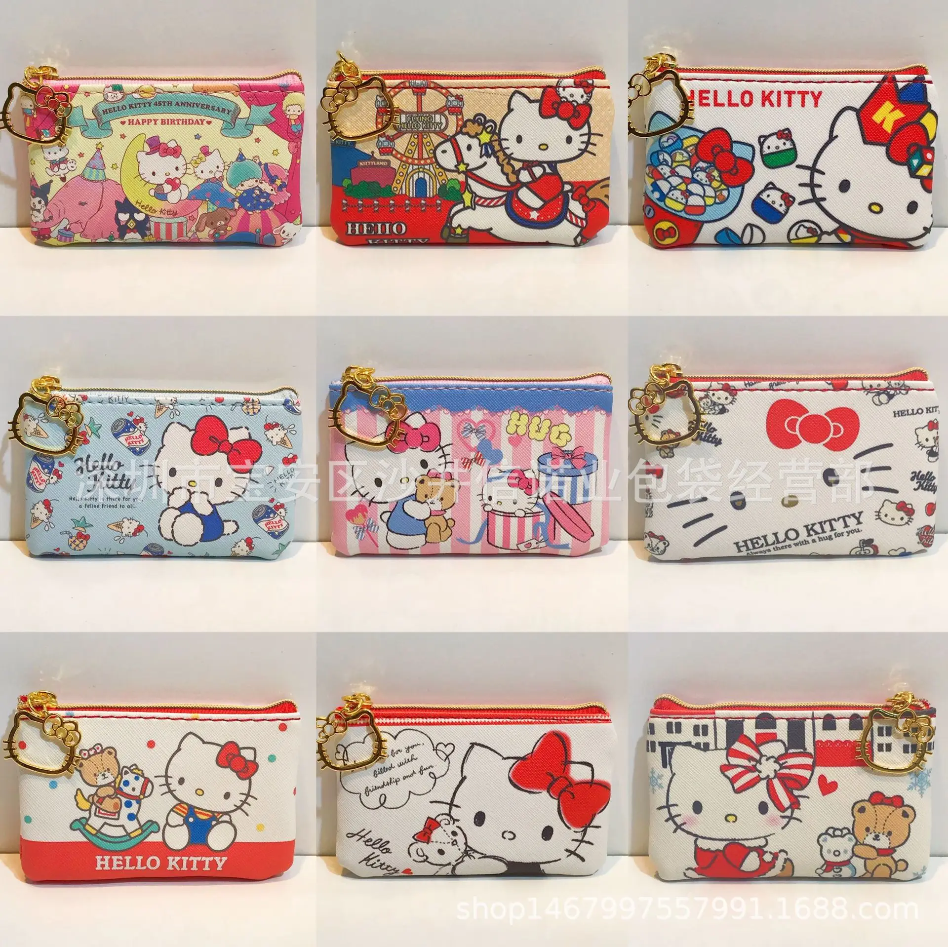 Sanrio кошелек для монет hello kitty милый девочек с контролем доступа сумка карт