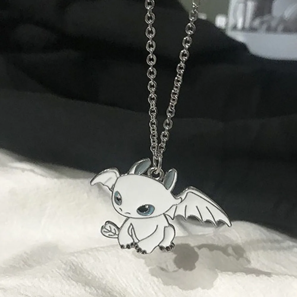 

New Cute Night Fury Dragon Necklaces For Women Men's Ghost Panda Dragon Pendant Couple Pendant Necklaces Cartoon Chains Jewelry