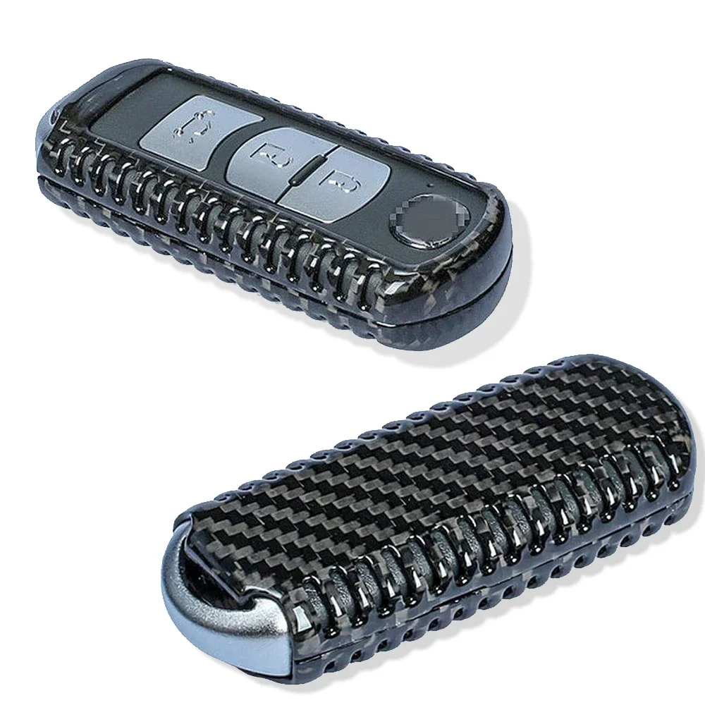 Чехол для ключей из углеродного волокна Mazda 2 3 Axela 5 6 Atenza 8 CX-3 CX-4 CX-5 CX-7 CX-9 MX-5 Miata Toyota