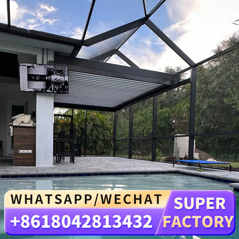 3x3 3x4 4x4 6x4 м от производителя современная уличная биоклиматическая беседка