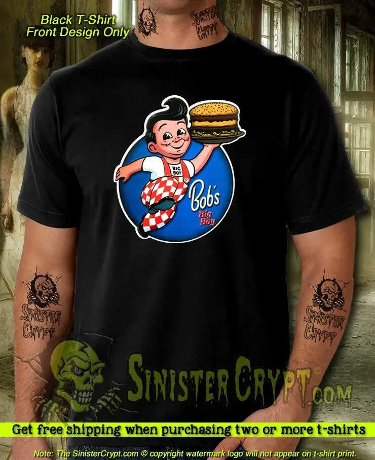 Футболка Bobs Big Boy в виде гамбургера ресторана столовой v2 маленькая до 6XL