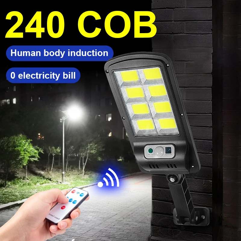 

Super Bright Outdoor Solar Light Solar LED Street Lamp Waterproof Motion Sensor Solar Outdoor Lighting With Upgraded Solar Panel