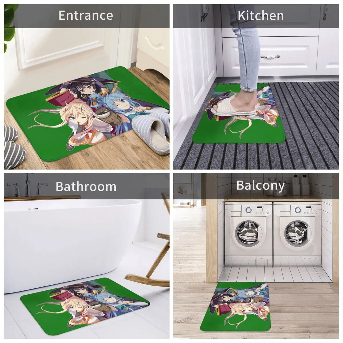 Милый KonoSuba Божье благословение в этом чудесном мире нескользящий ковер коврик