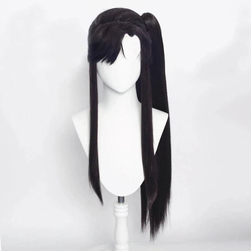 Hua Cheng Косплей Костюм Парик Аниме Tian Guan Ci Fu San Lang Red Han Молодежные длинные черные