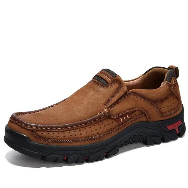 Мужские кроссовки из натуральной кожи на плоской подошве | Обувь