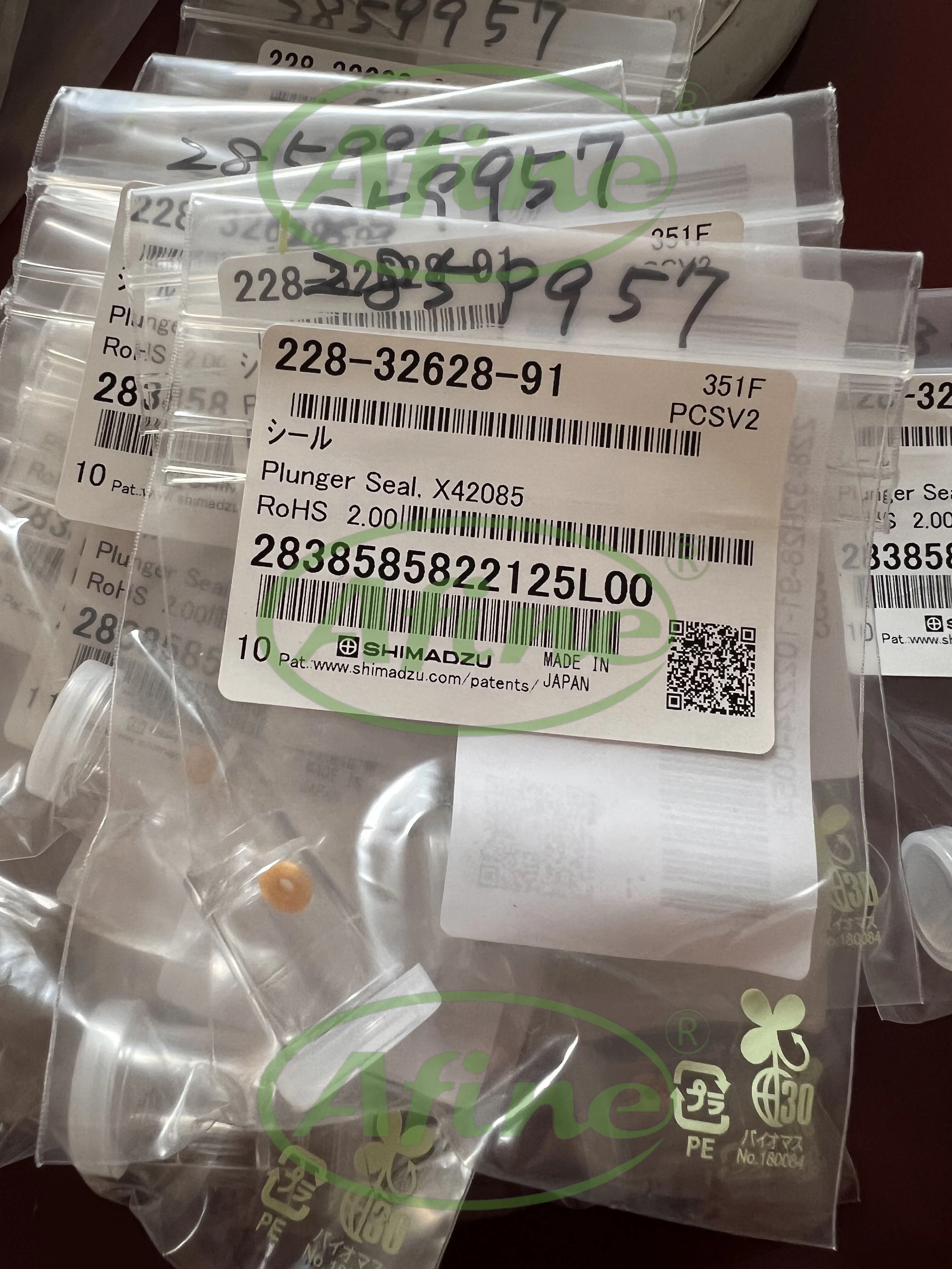 AFINE SHIMADZU Agilent 228-32628-91 ПЕЧАТЬ (ЖЕЛТЫЙ) LC-20