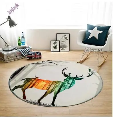 

Moder Nordic Carpet Living Room Bedroom Round RUG Bed Computer Chair Floor Mat Cartoon Children's Play Pad Sofa Tapetes Yoga RUG