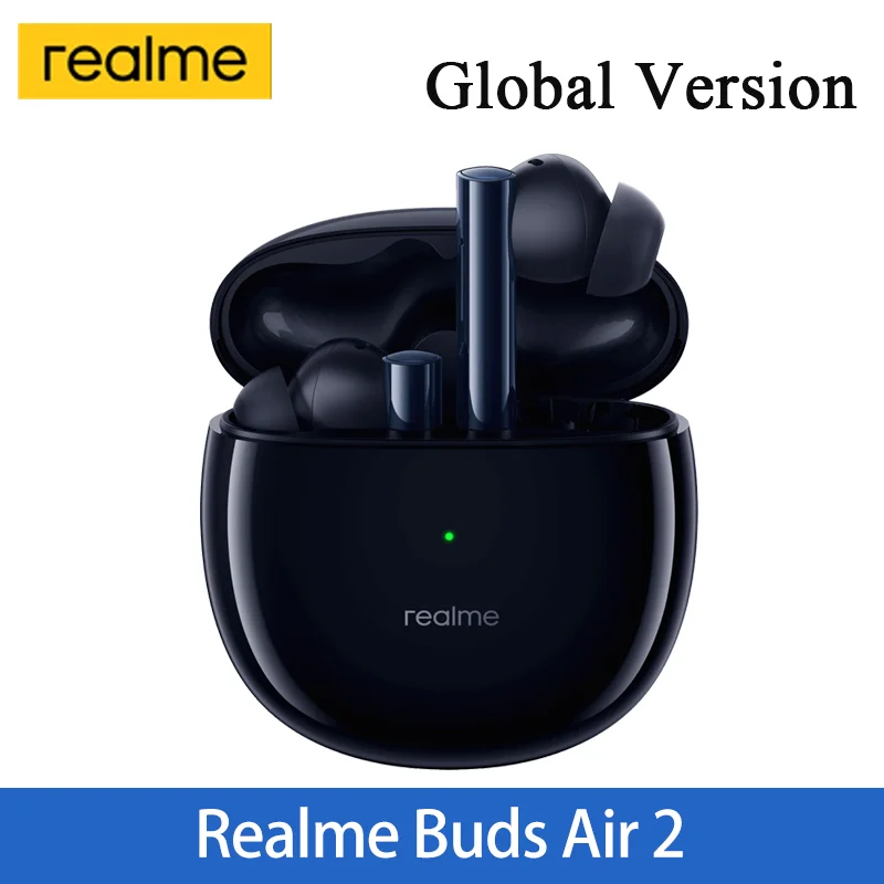 

Global Version Realme Buds Air 2 Wireless ANC Bluetooth Earbuds Hi-Fi Bass Boost 88ms Super Low Latency TWS Gaming Headset