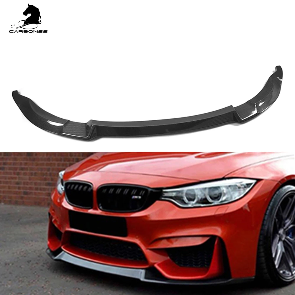 

For BMW Auto Parts Carbon Fiber Trunk Body Kit Front Bumper Lip Spoiler CS Style F80 F82 F83 M3 M4 2015+