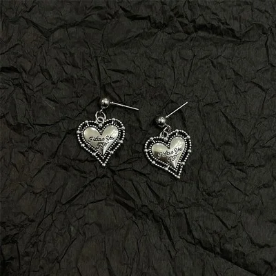 Модные ювелирные изделия в стиле хип-хоп панк металлические крылья форме сердца