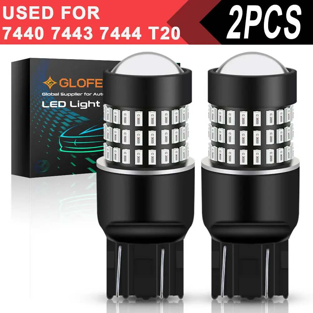 

2X 7443 7444 7440 красный 78Smd 2400Lm стоп-сигнал, светодиодная лампа