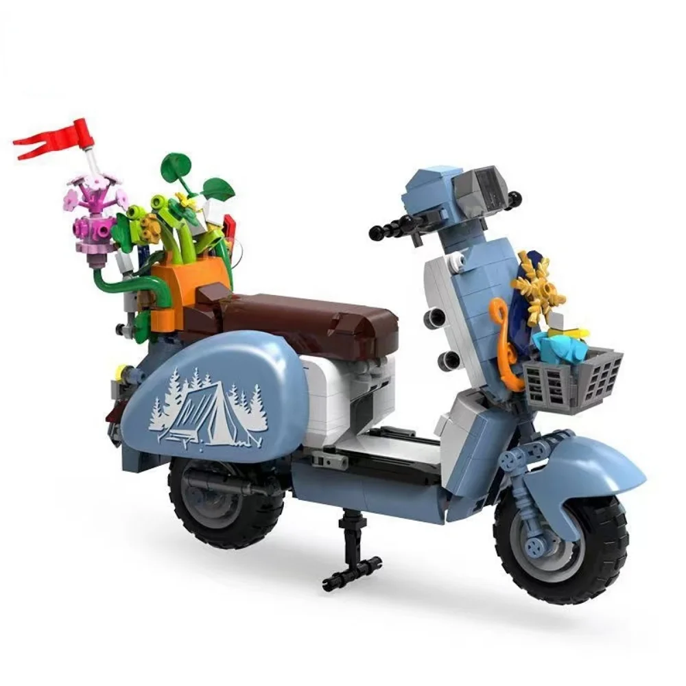 

Креативная сборная игрушка для детей, милые настольные украшения для электрического мотоцикла, 3D модель, «сделай сам», Алмазный строительный блок, кирпич